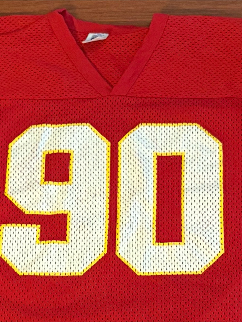 Kansas City Chiefs Jersey Red Neil Smith X Large Mens #90
